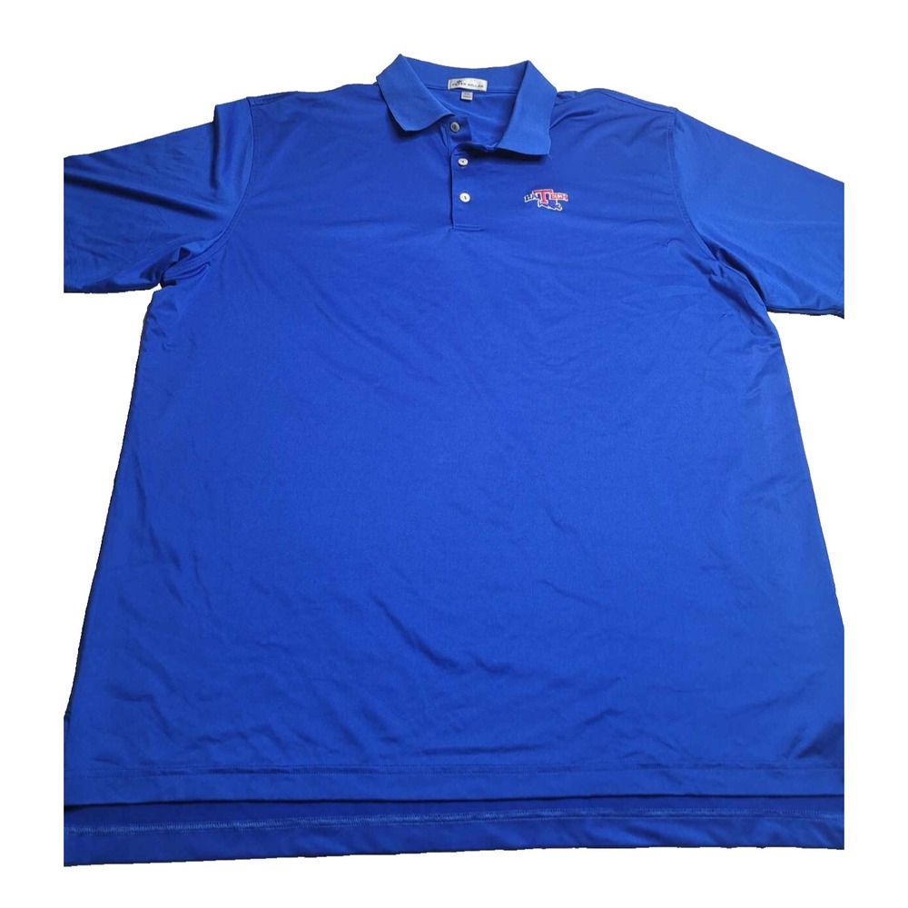 Peter Millar Louisiana Tech Royal Blue Polo‎ Shirt Men's XXL